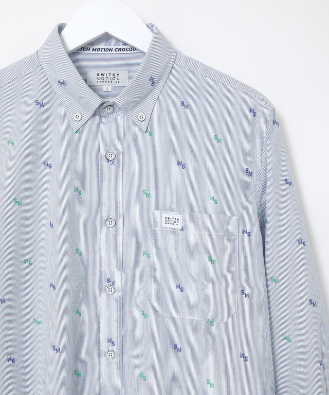 ジャカード ロゴ  シャツ