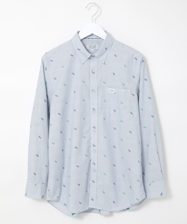 ジャカード ロゴ  シャツ