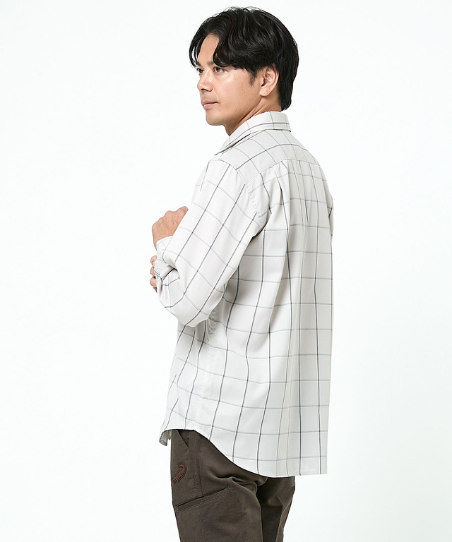 チェック柄 レギュラーカラー シャツ