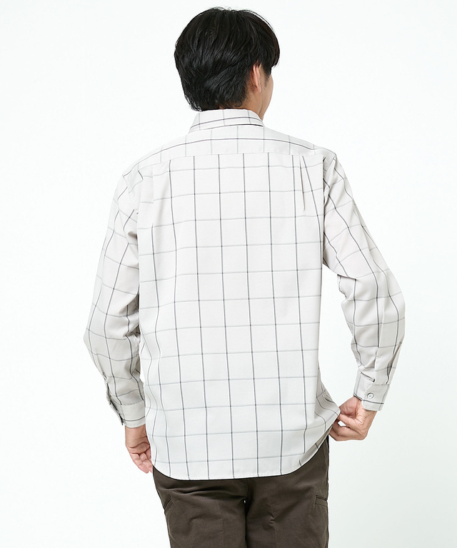 チェック柄 レギュラーカラー シャツ