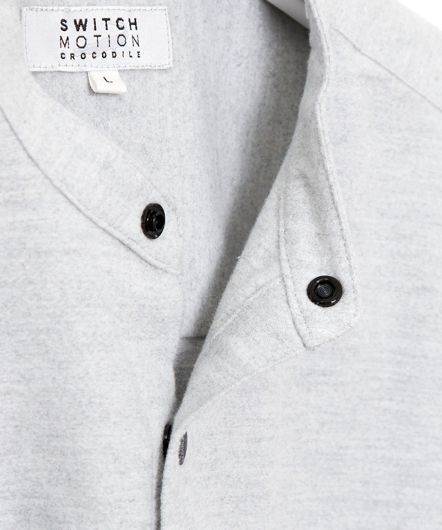 バンドカラー ネル シャツ