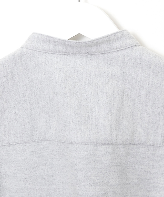 バンドカラー ネル シャツ