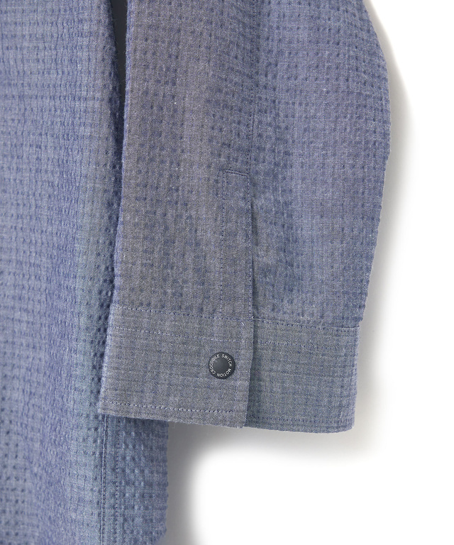 シアサッカー 七分袖 シャツ