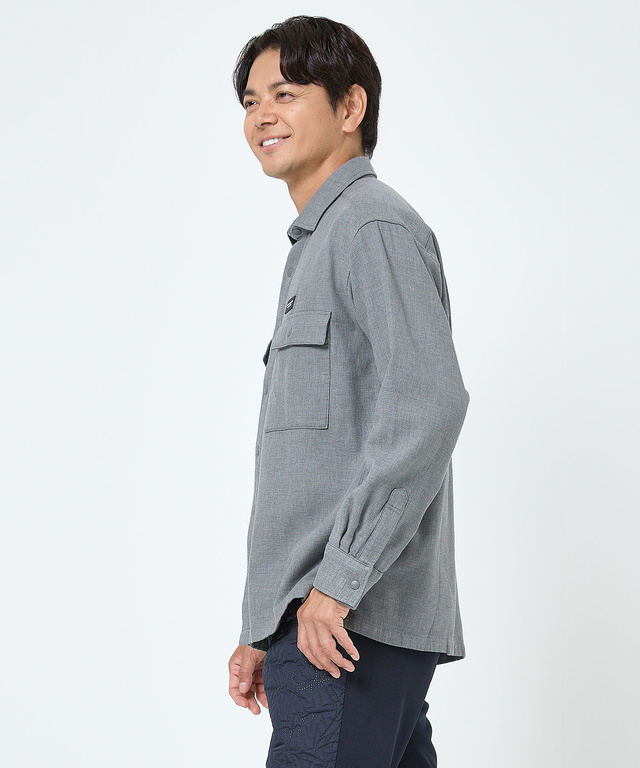 ダブルフェイス ポケット シャツ