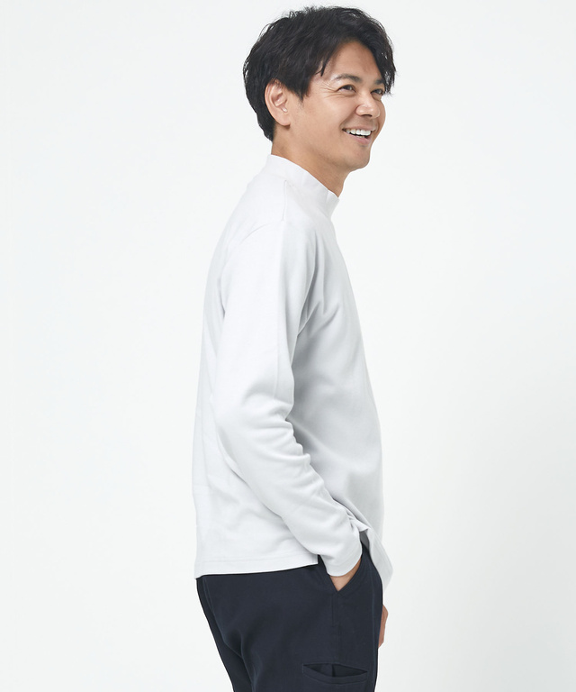 スムース  ハイネック カットソー 【ウガンダ オーガニック コットン】