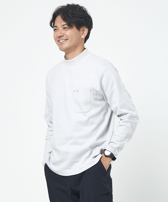 スムース ハイネック カットソー 【ウガンダ オーガニック コットン】