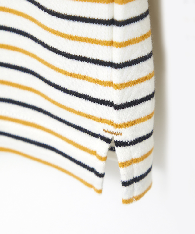 ボーダー クルーネック カットソー【ウガンダ オーガニック コットン】