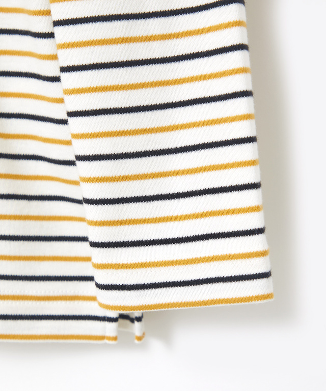 ボーダー クルーネック カットソー【ウガンダ オーガニック コットン】