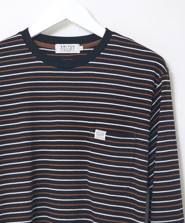 ボーダー クルーネック カットソー【ウガンダ オーガニック コットン】