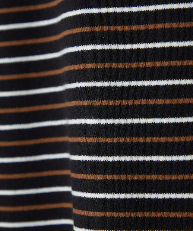 ボーダー クルーネック カットソー【ウガンダ オーガニック コットン】