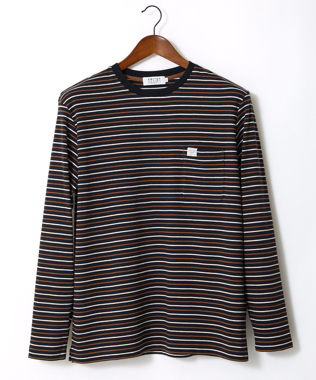 ボーダー クルーネック カットソー【ウガンダ オーガニック コットン】