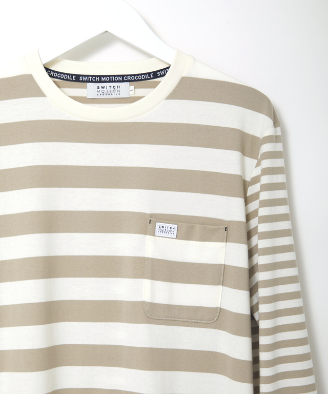 クレイジー ボーダー柄 カットソー