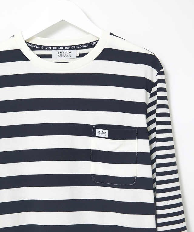 クレイジー ボーダー柄 カットソー