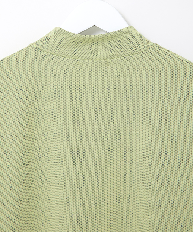 メッシュ ジャカード ロゴ カットソー