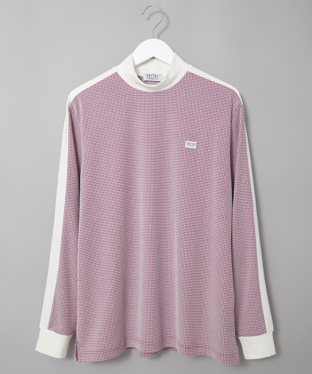 ジャカード切り替え ハイネック カットソー