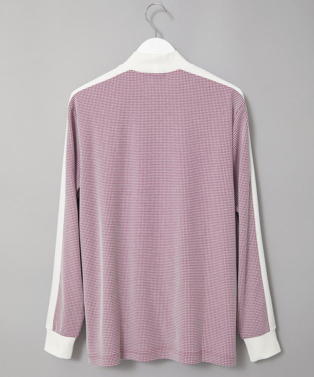 ジャカード切り替え ハイネック カットソー