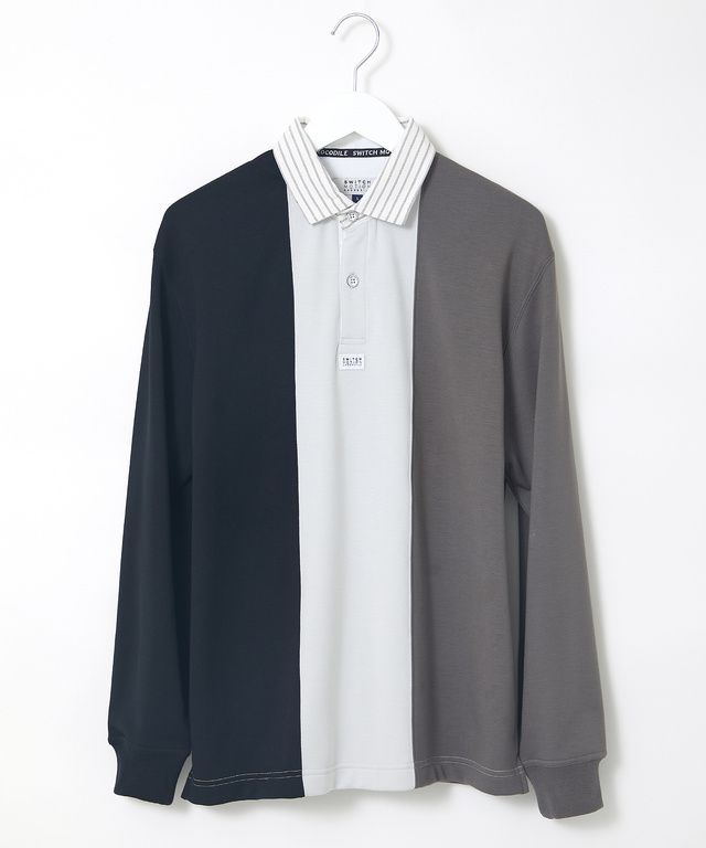 裏起毛 配色 デザイン ポロシャツ