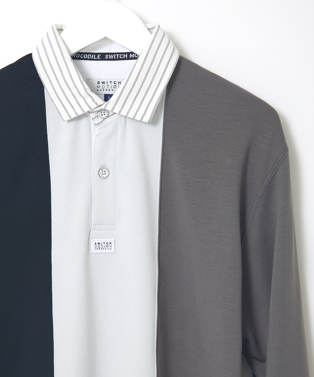 裏起毛 配色 デザイン ポロシャツ