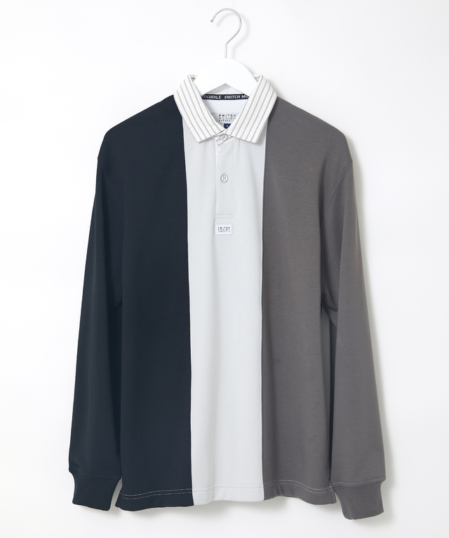 裏起毛 配色 デザイン ポロシャツ