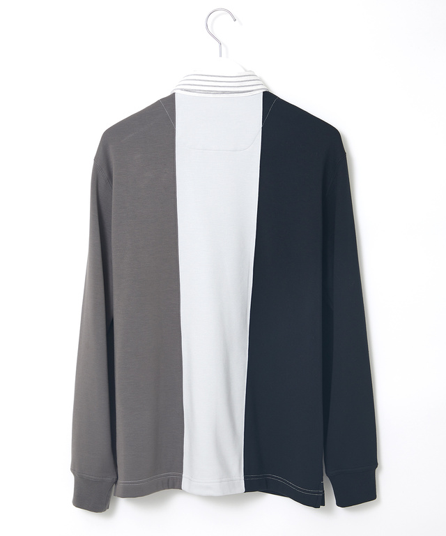 裏起毛 配色 デザイン ポロシャツ