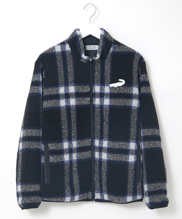 チェック柄 フリース ブルゾン