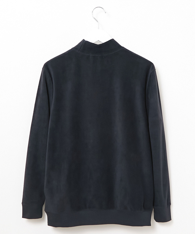 フリース素材 ハイネック トレーナー