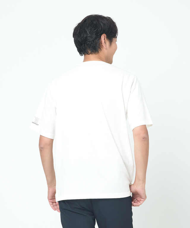ロゴプリント クルーネック Tシャツ【ウガンダ オーガニック コットン】