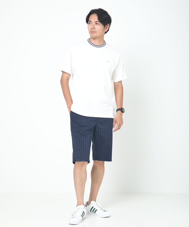 天竺 襟ライン Tシャツ