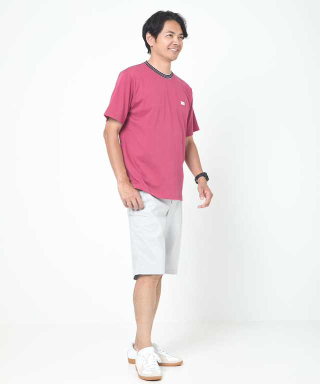 天竺 襟ライン Tシャツ