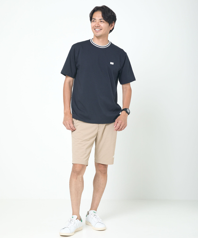 天竺 襟ライン Tシャツ