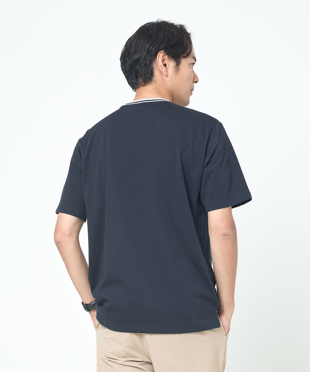 天竺 襟ライン Tシャツ