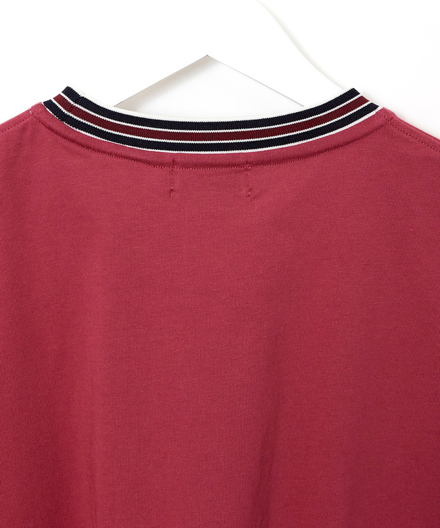 天竺 襟ライン Tシャツ