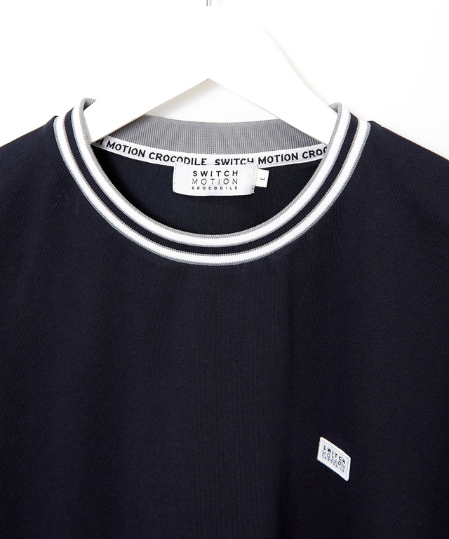天竺 襟ライン Tシャツ