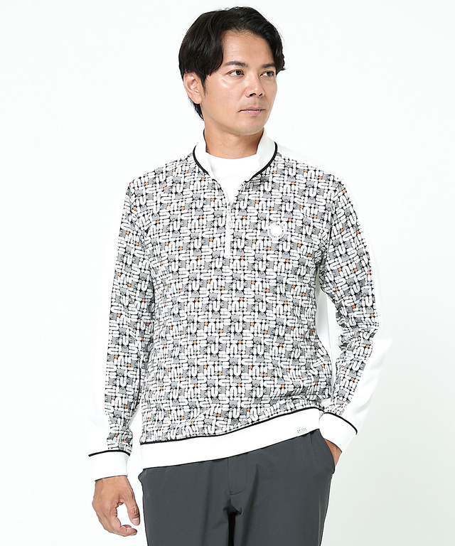 モノグラム ジップ プルオーバー