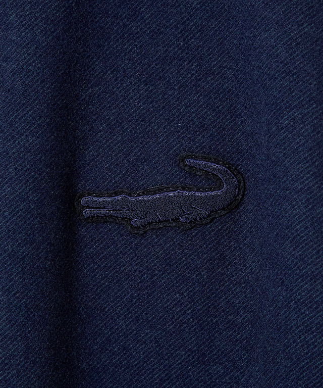 ツイル素材 ハーフジップ トレーナー