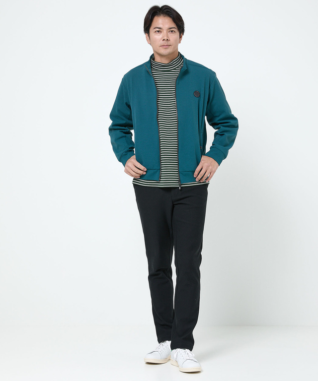 ジャージ素材 フルジップ ブルゾン