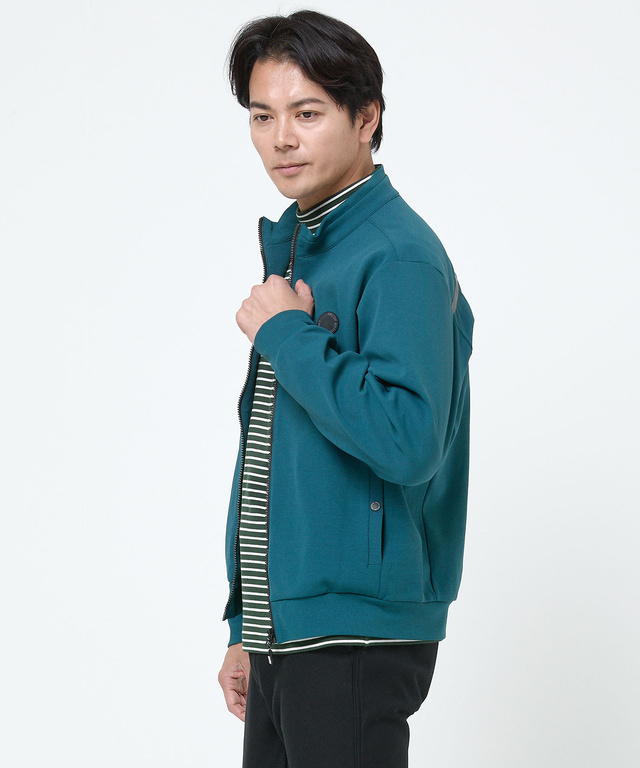 ジャージ素材 フルジップ ブルゾン