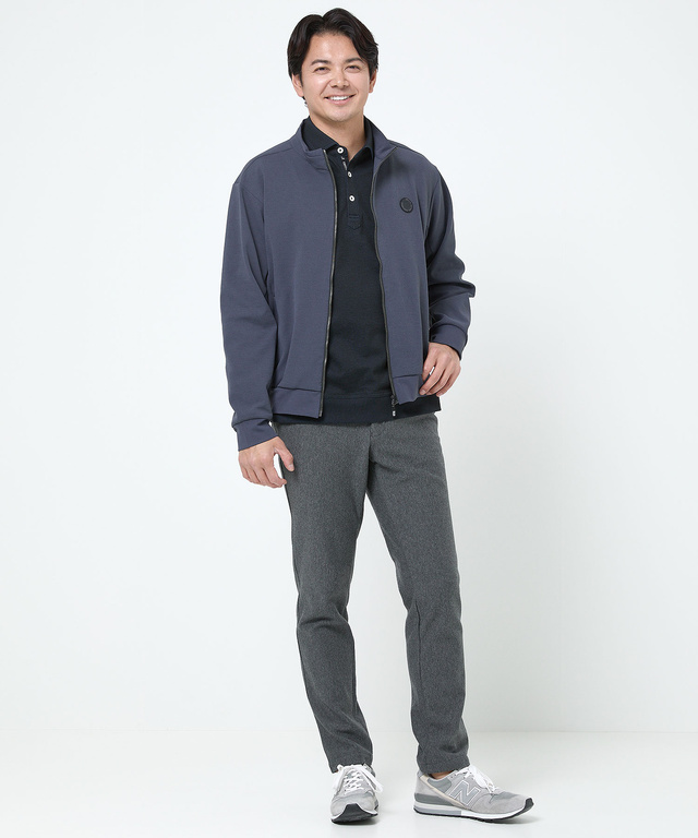 ジャージ素材 フルジップ ブルゾン