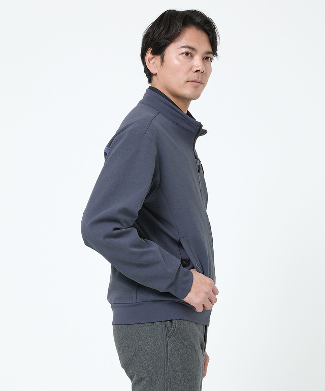 ジャージ素材 フルジップ ブルゾン
