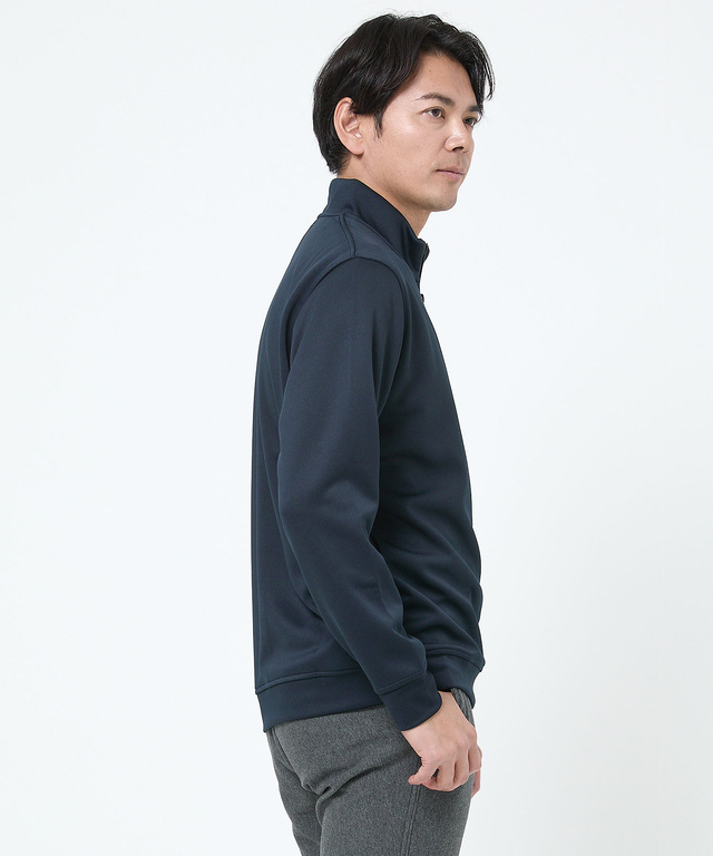 ロゴ刺繍 ハーフジップ  プルオーバー