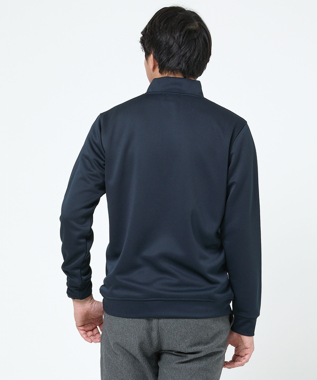 ロゴ刺繍 ハーフジップ  プルオーバー