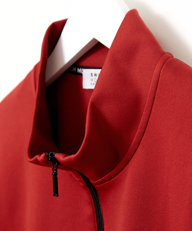 ロゴ刺繍 ハーフジップ  プルオーバー