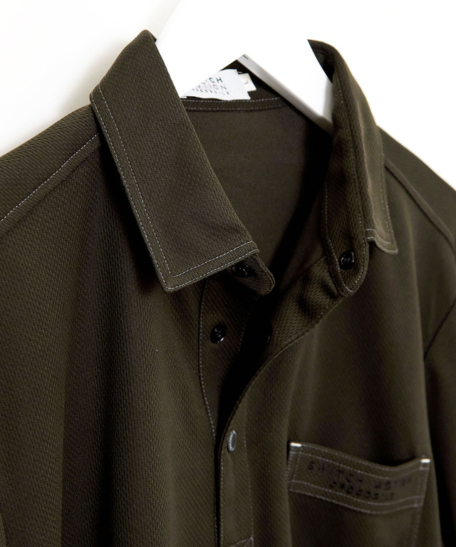 ロゴ刺繍 ステッチ ポロシャツ