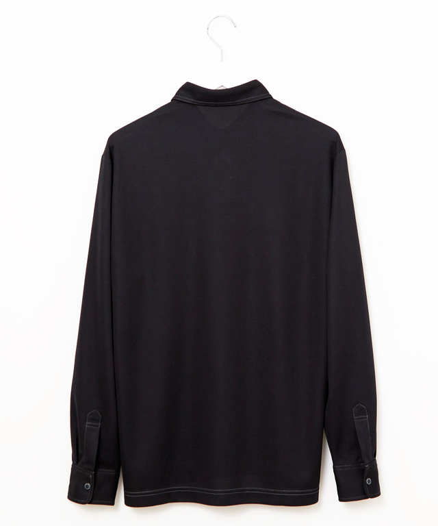 ロゴ刺繍 ステッチ ポロシャツ