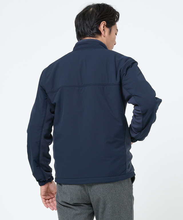 フリース切り替え スタンドカラー ブルゾン