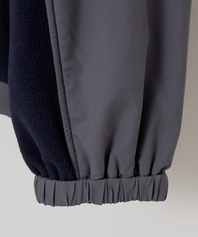 フリース切り替え スタンドカラー ブルゾン