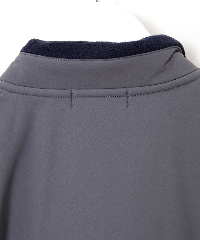 フリース切り替え スタンドカラー ブルゾン