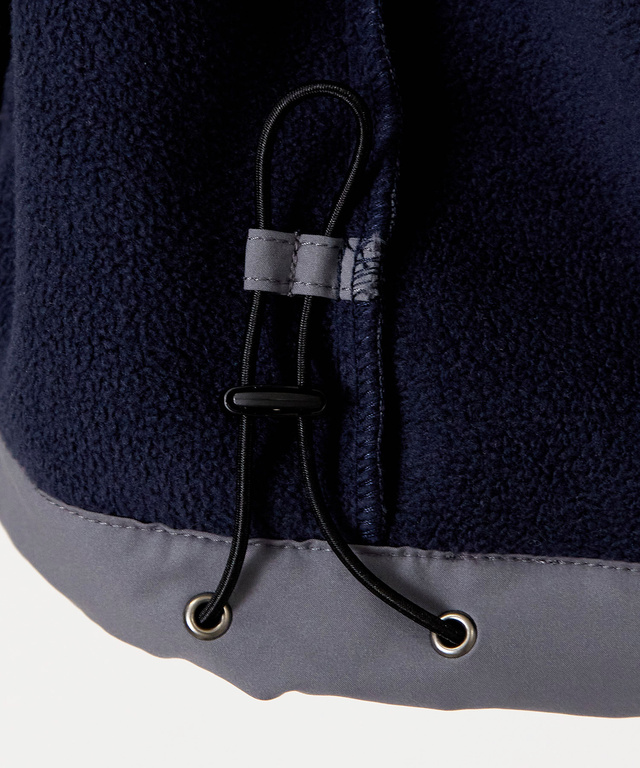 フリース切り替え スタンドカラー ブルゾン