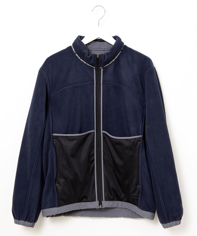 フリース切り替え スタンドカラー ブルゾン