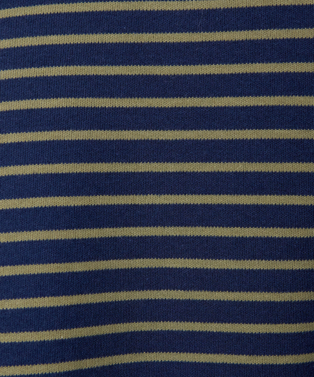 ボーダー柄 ハイネック カットソー